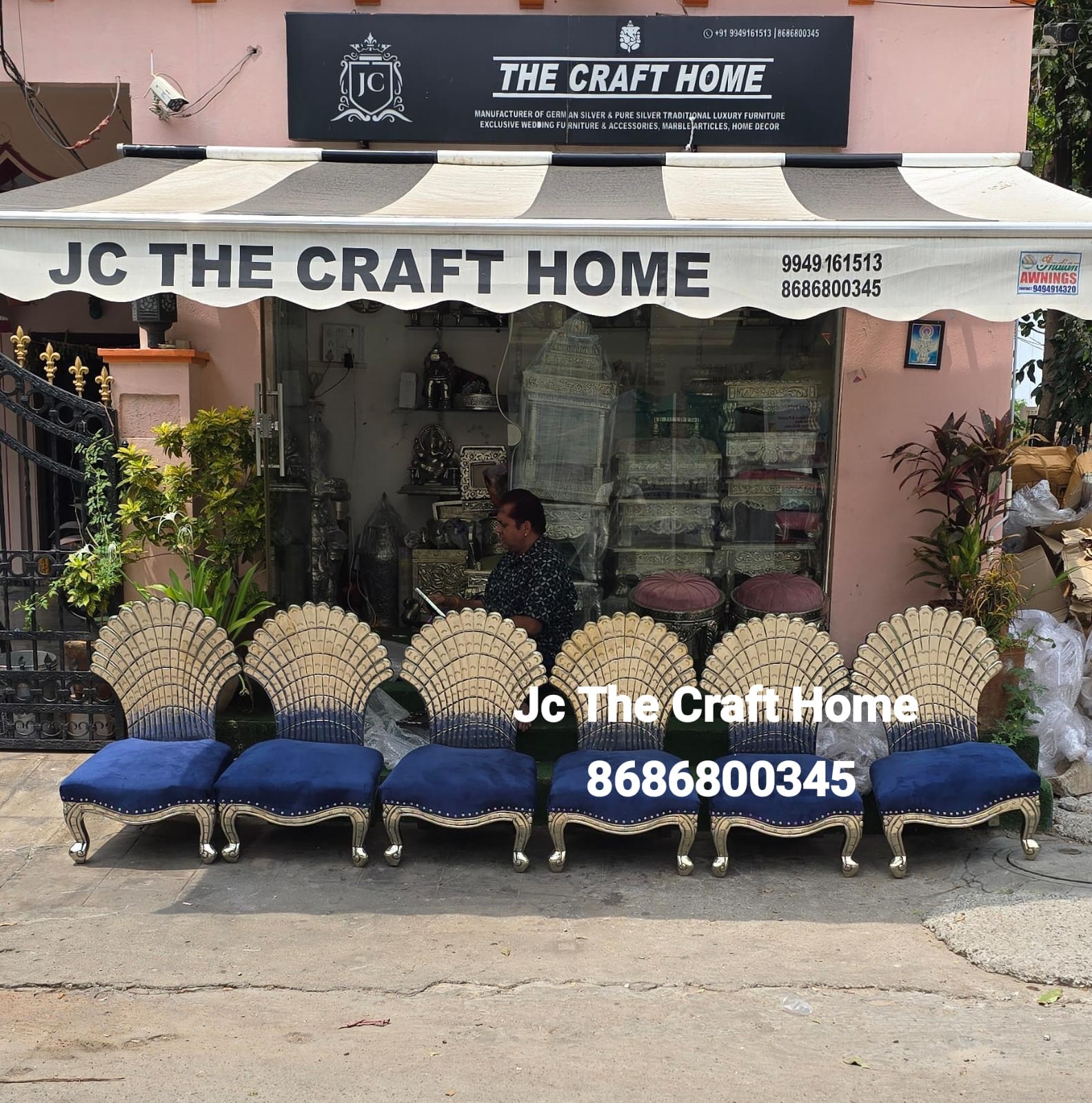 German silver vidhi chair